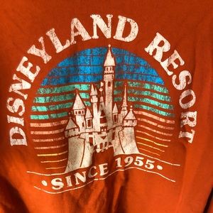 Disneyland Burnt Orange Crew Neck Sweatshirt.